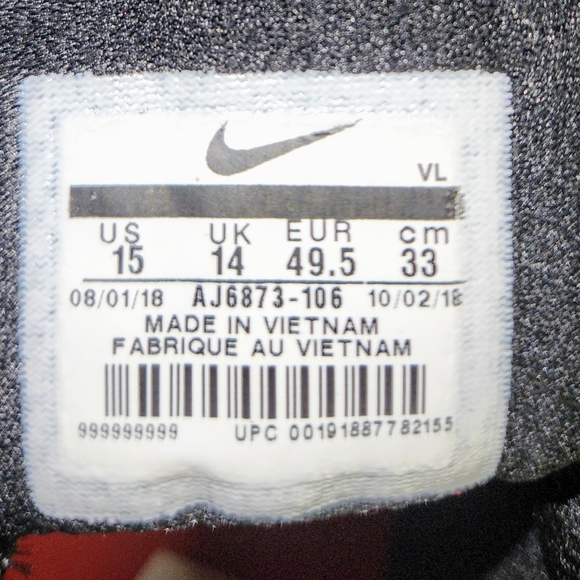 NWOT Nike Alpha Huarache Elite 2 Baseball Cleats Red/White/Black Men's Size 15 - Picture 13 of 13